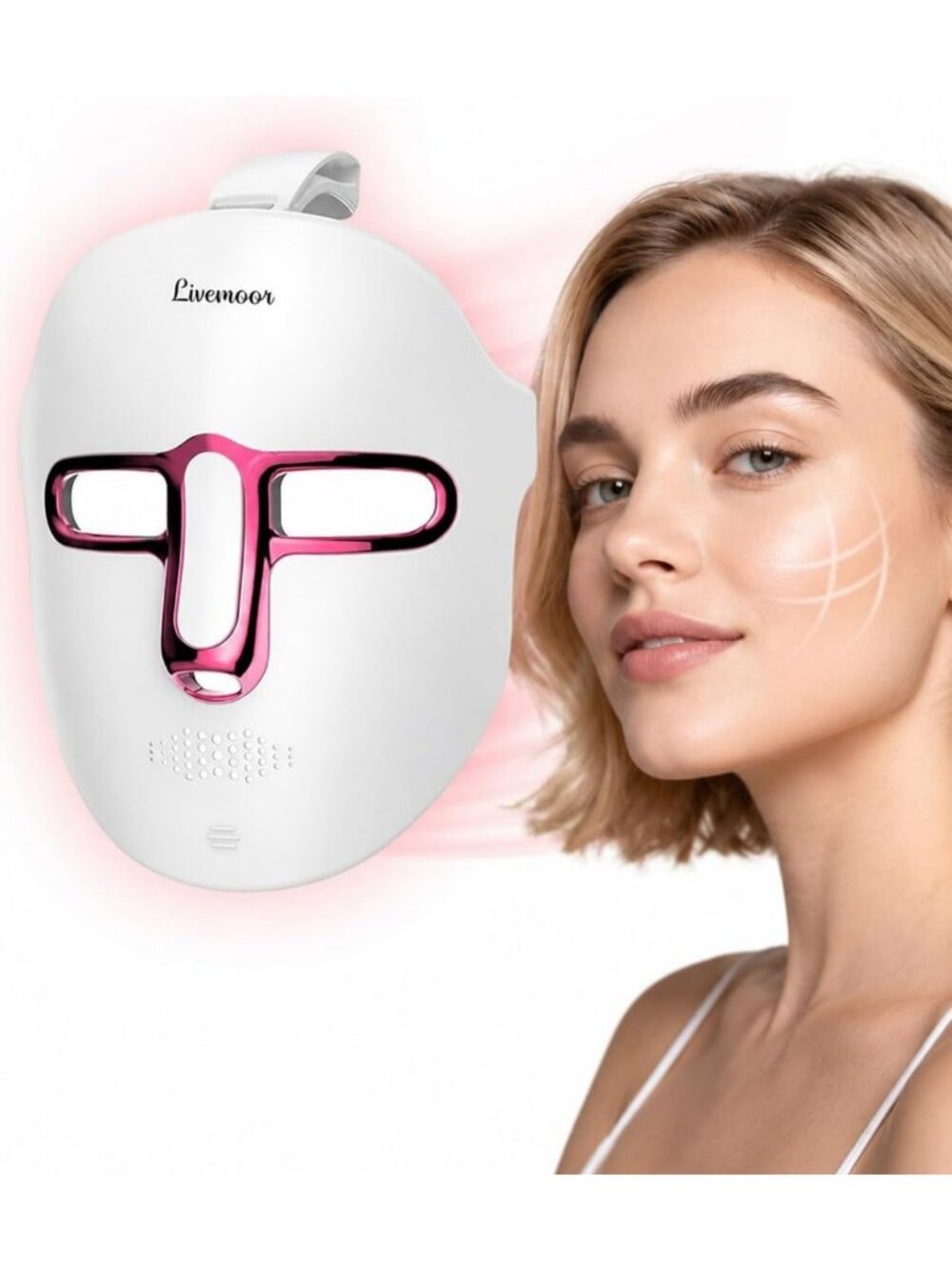 7-Color LED Facial Mask for At-Home Spa, 630nm & 850nm Skin Rejuvenation Tool